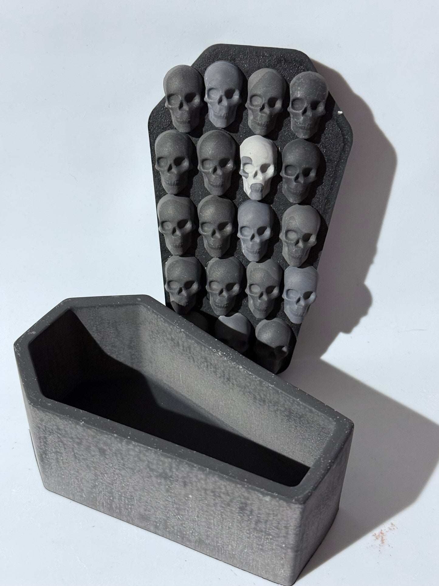 Halloween Kerze - Totenkopf- Kerze - Handmade - Gießmasse