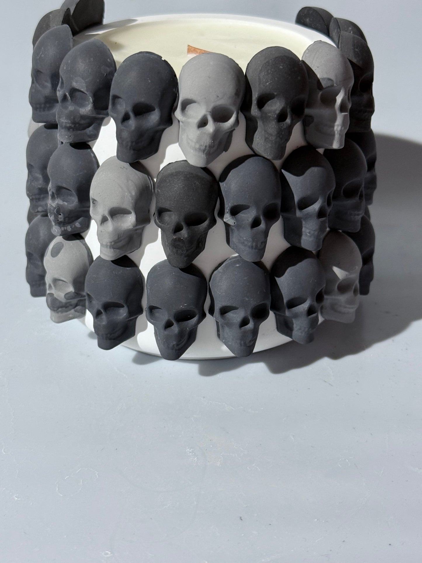 Halloween Kerze - Totenkopf- Kerze - Handmade - Gießmasse