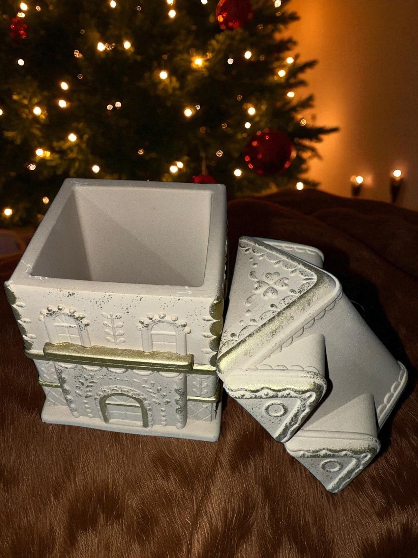 Lebkuchenhaus - Gingerbreadhouse - Kerzenschatulle - Plätzchendose