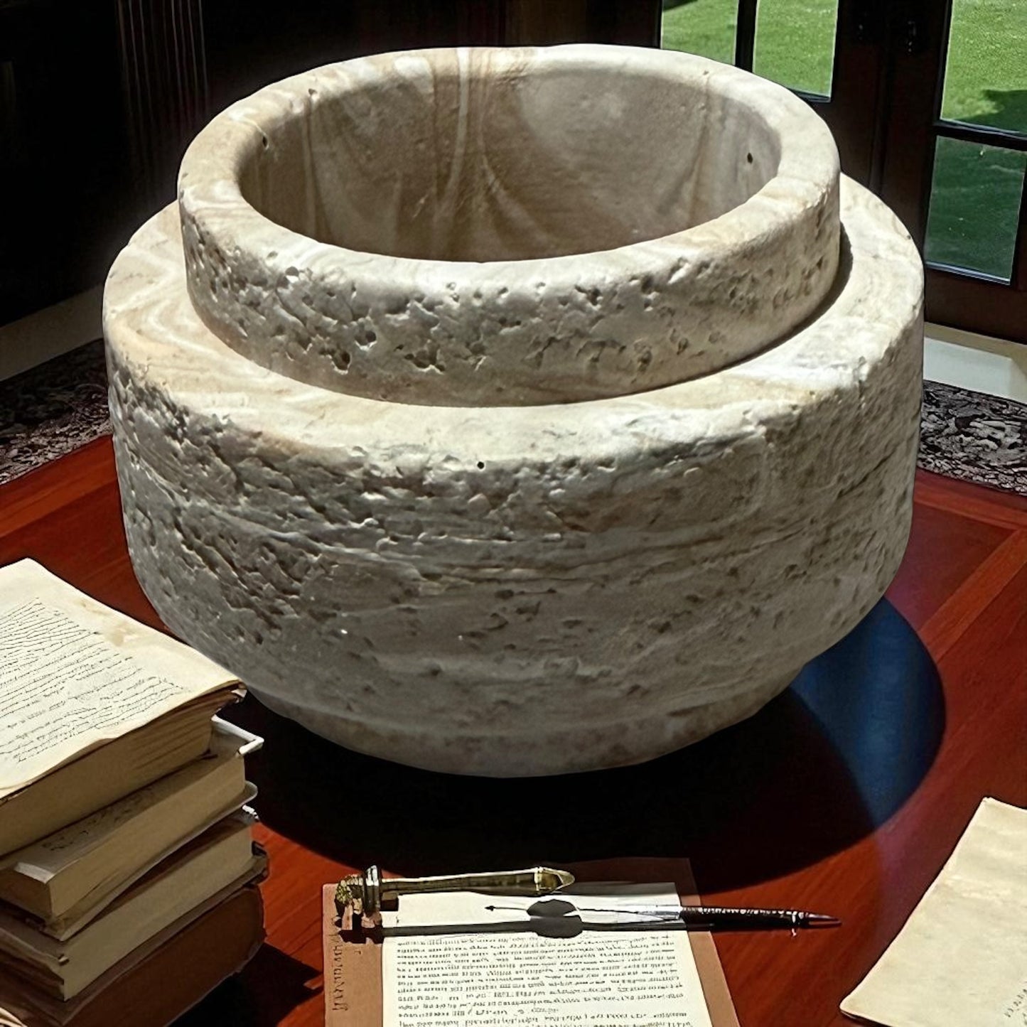 Teelichthalter | Streichholzhalter| Stabkerzenhalter - 3 in 1 Kerzenhalter in Lavastein Optik