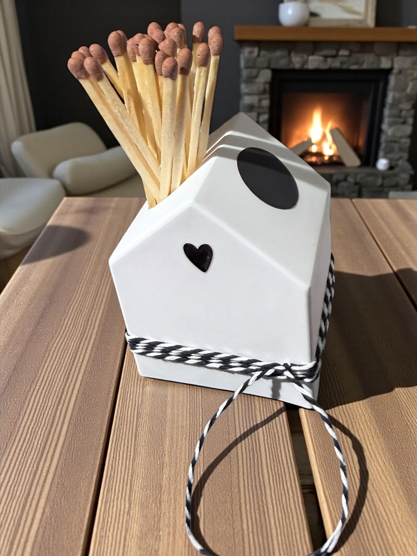 Streichholz Häuschen / Herz