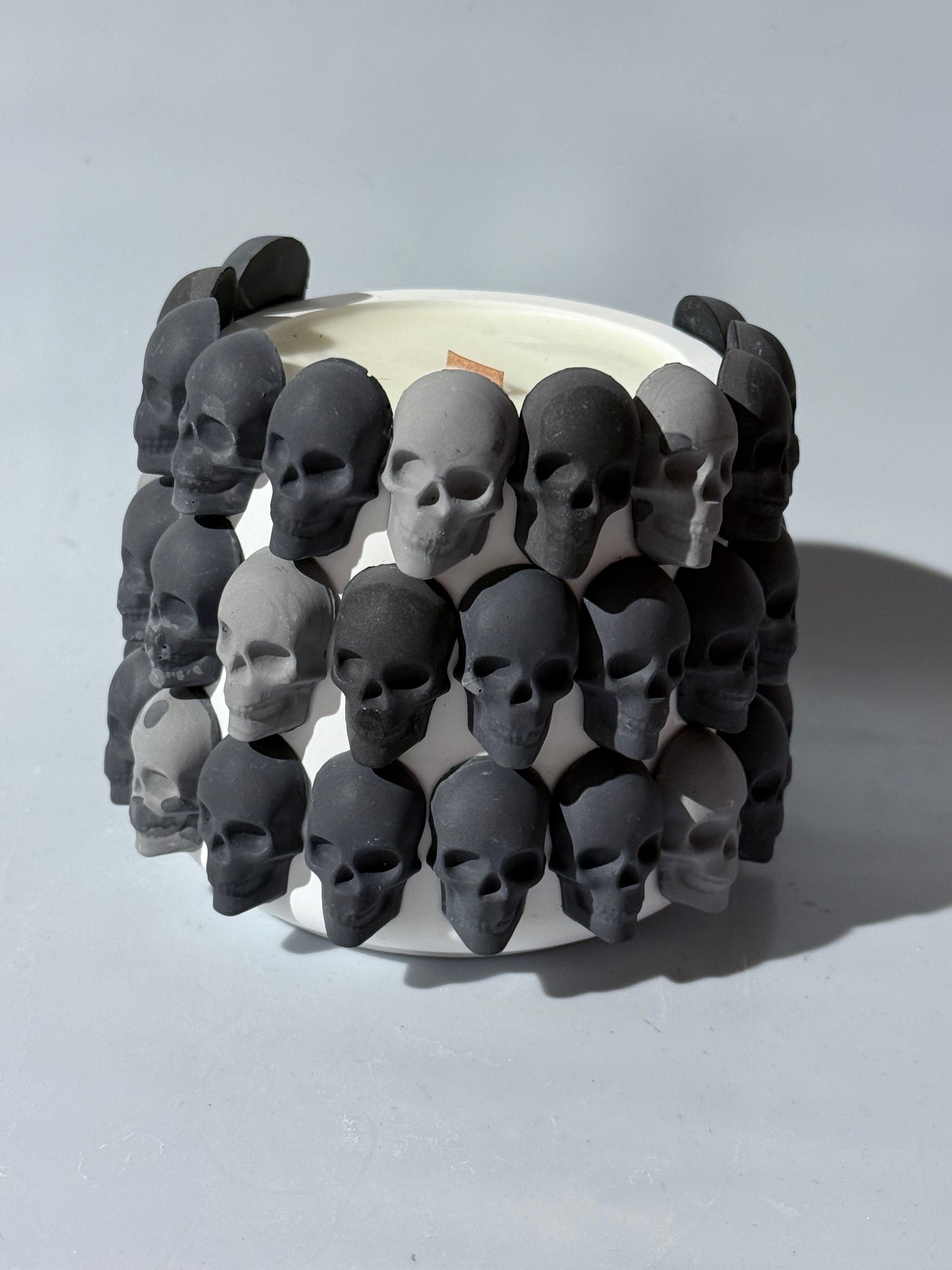 Halloween Kerze - Totenkopf- Kerze - Handmade - Gießmasse