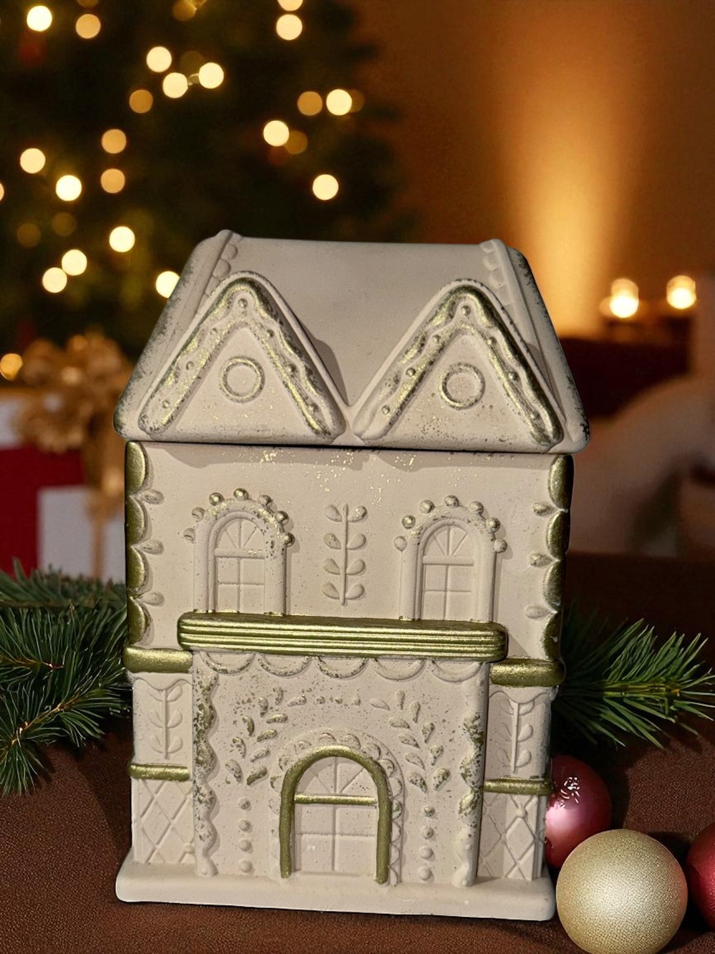 Lebkuchenhaus - Gingerbreadhouse - Kerzenschatulle - Plätzchendose