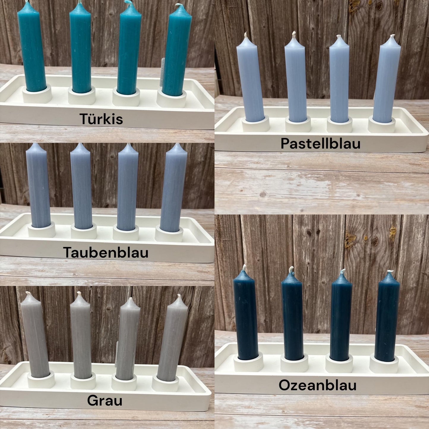 Sets der Stabkerzen 10 cm x 2,2 cm - Kerzenfarm Hahn – tropffrei & rußarm – kurze Deko-Kerzen – Handarbeit – verschiedene Farben