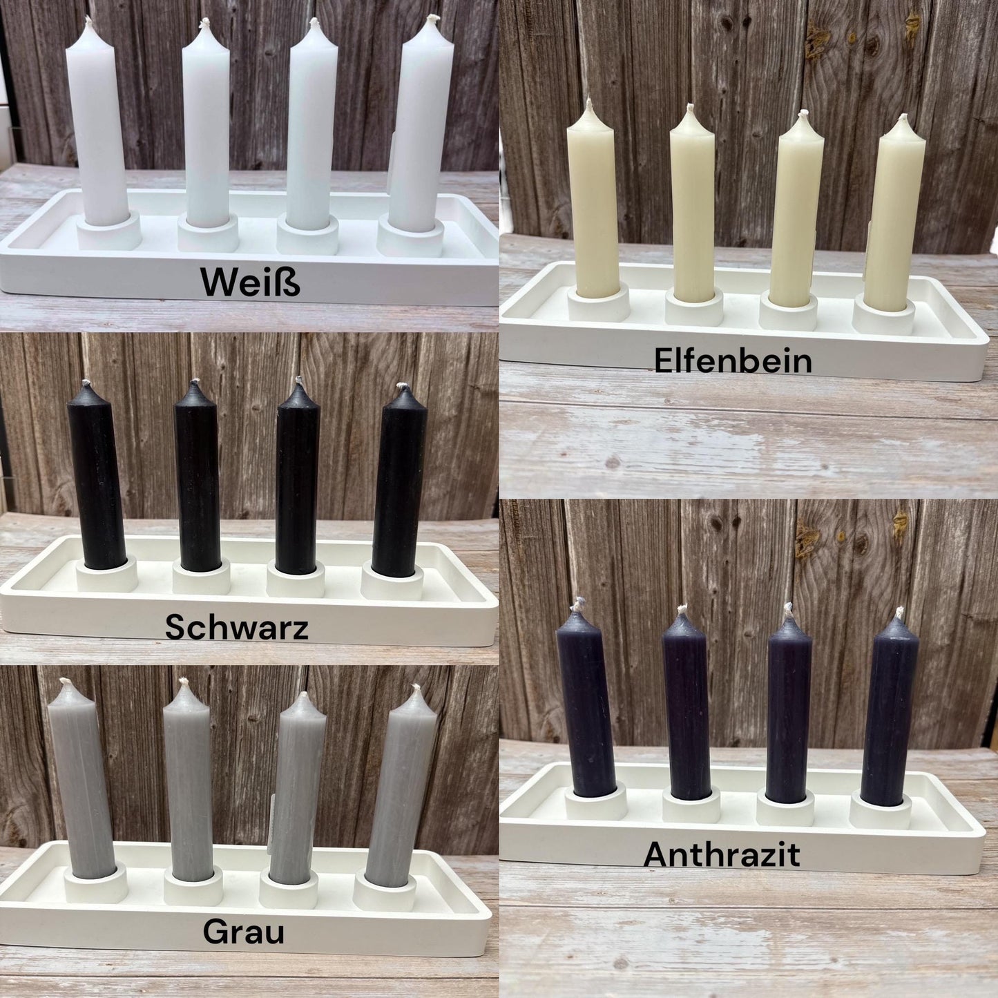 Sets der Stabkerzen 10 cm x 2,2 cm - Kerzenfarm Hahn – tropffrei & rußarm – kurze Deko-Kerzen – Handarbeit – verschiedene Farben