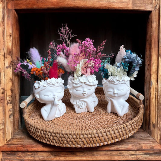 Blumenmädchen , handgegossen aus Gießmasse , Helga , Hannelore und Renate