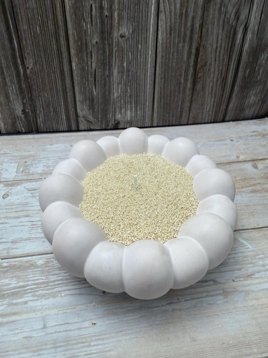 Handgefertigte Schmuck - oder Kerzenschale in Blütenform – Gießmasse