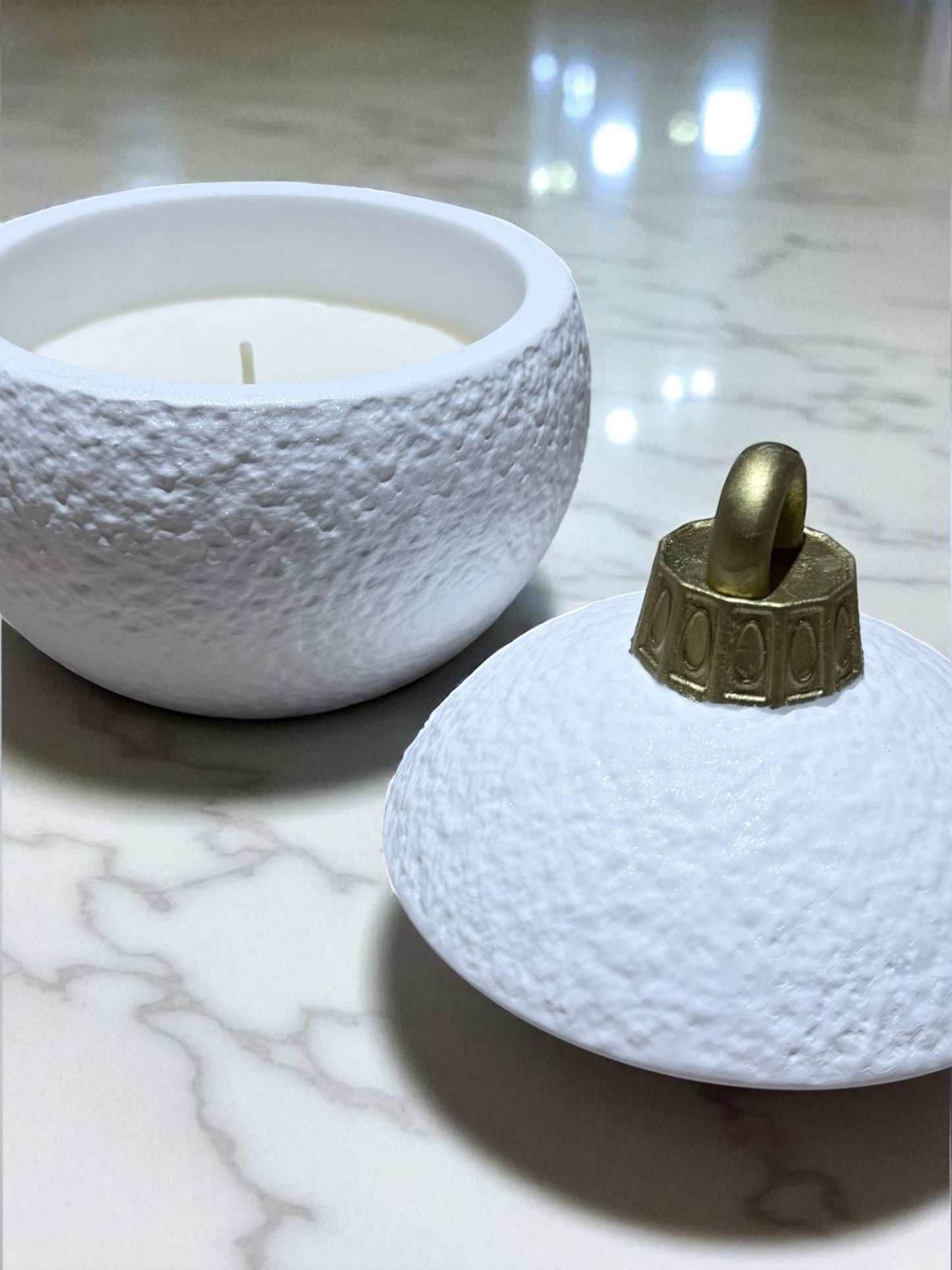 Weihnachtskugel handgegossen mit oder ohne Kerze