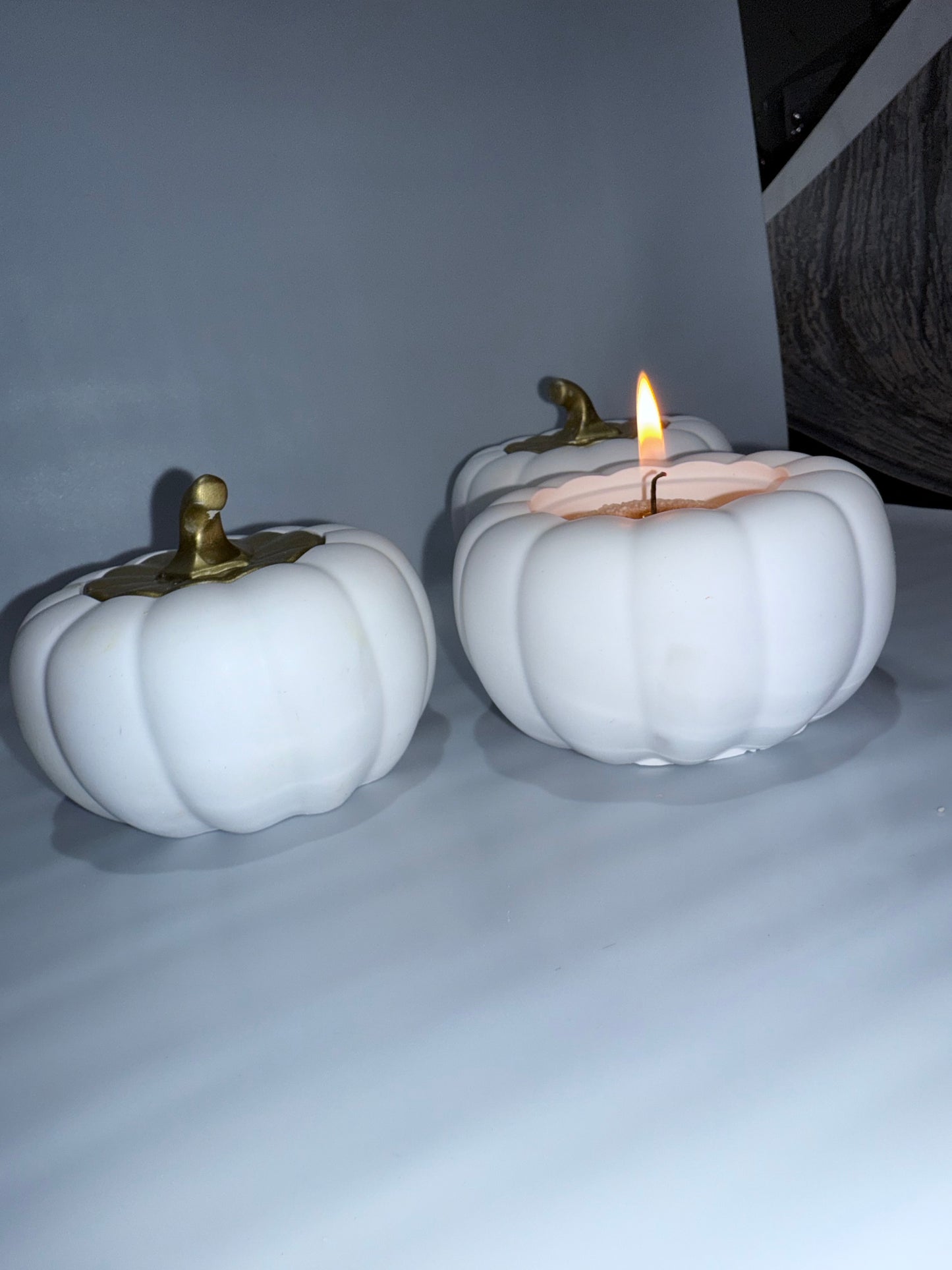 Kürbis Kerzenhalter, Pumpkin, Kürbis Deko, Kürbisse