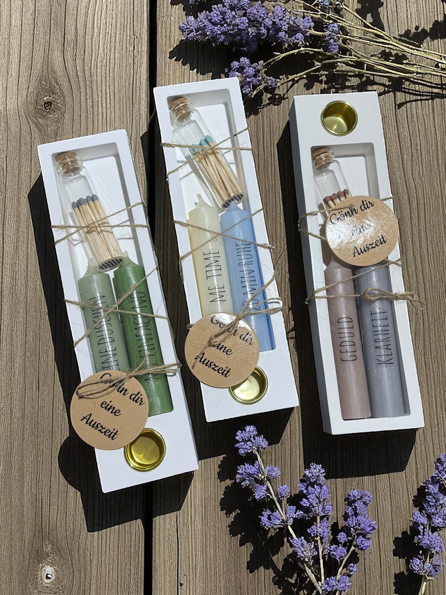 Geschenkset - Kerzengeschenk - Mitbringsel - DIY - Gießmasse- Handgemacht