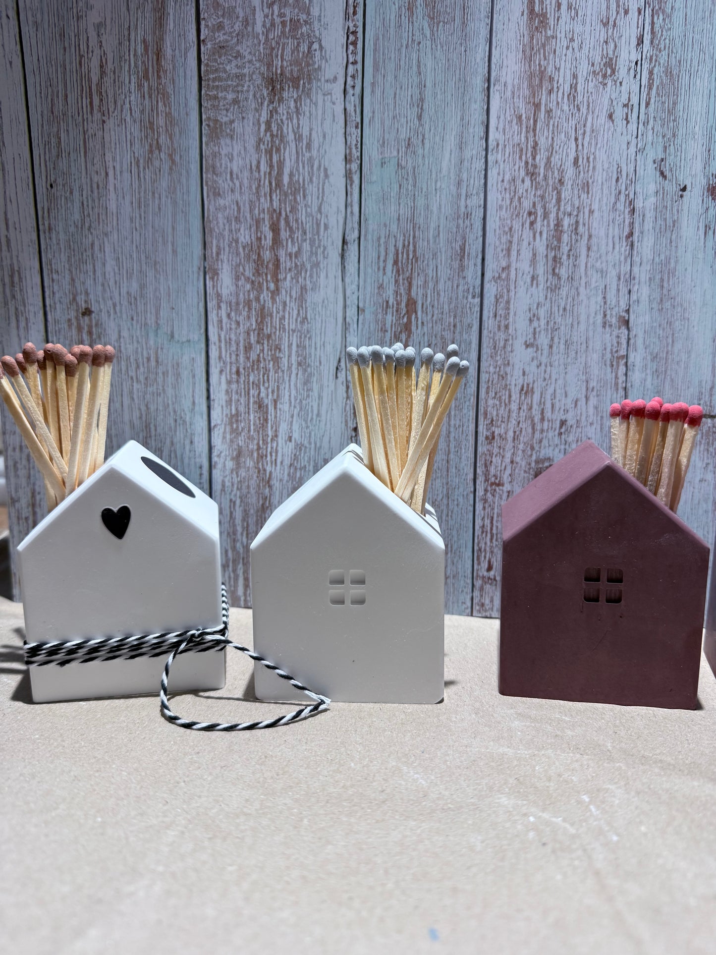 Streichholz Häuschen / Herz