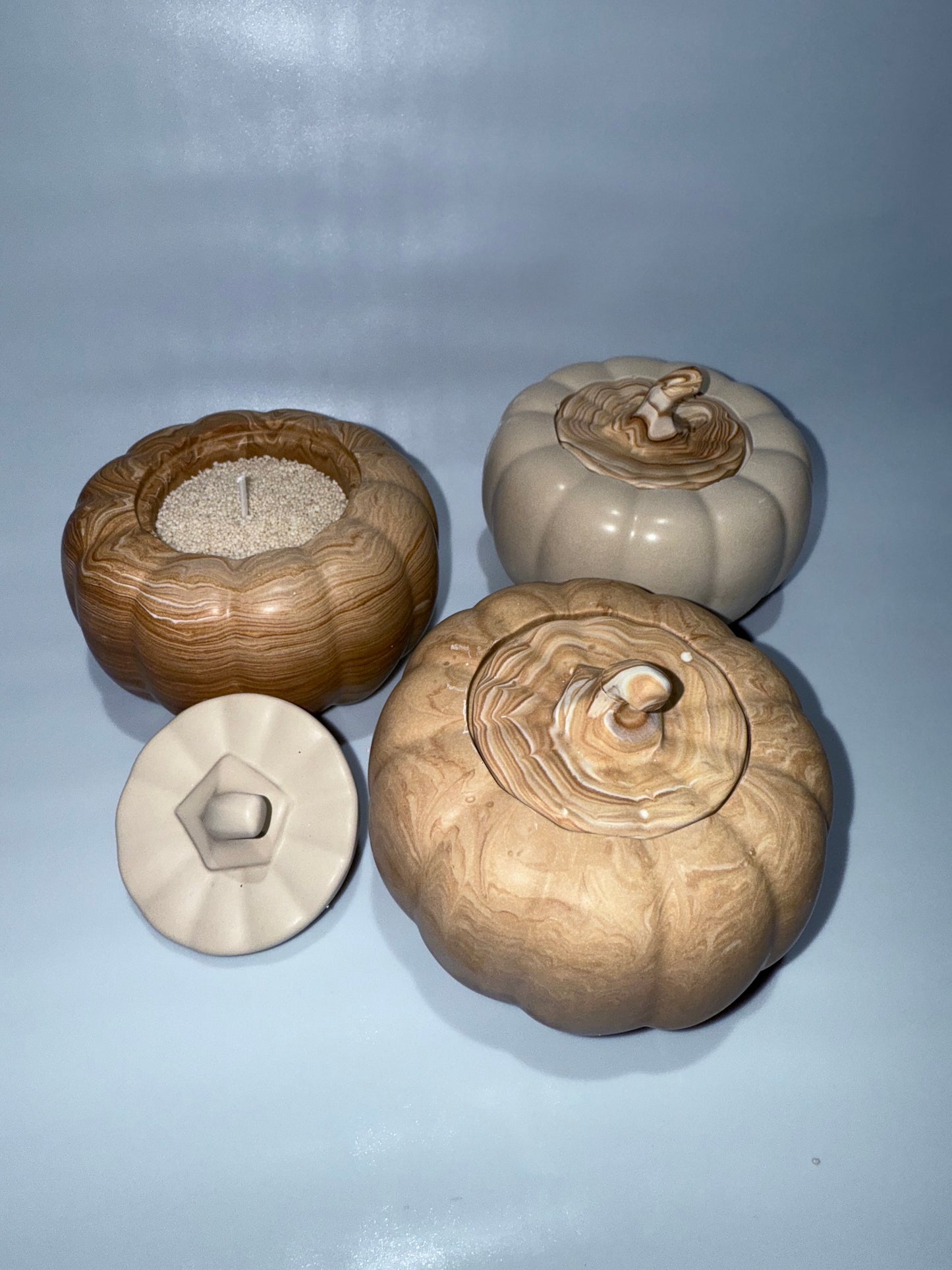 Kürbis Kerzenhalter, Pumpkin, Kürbis Deko, Kürbisse