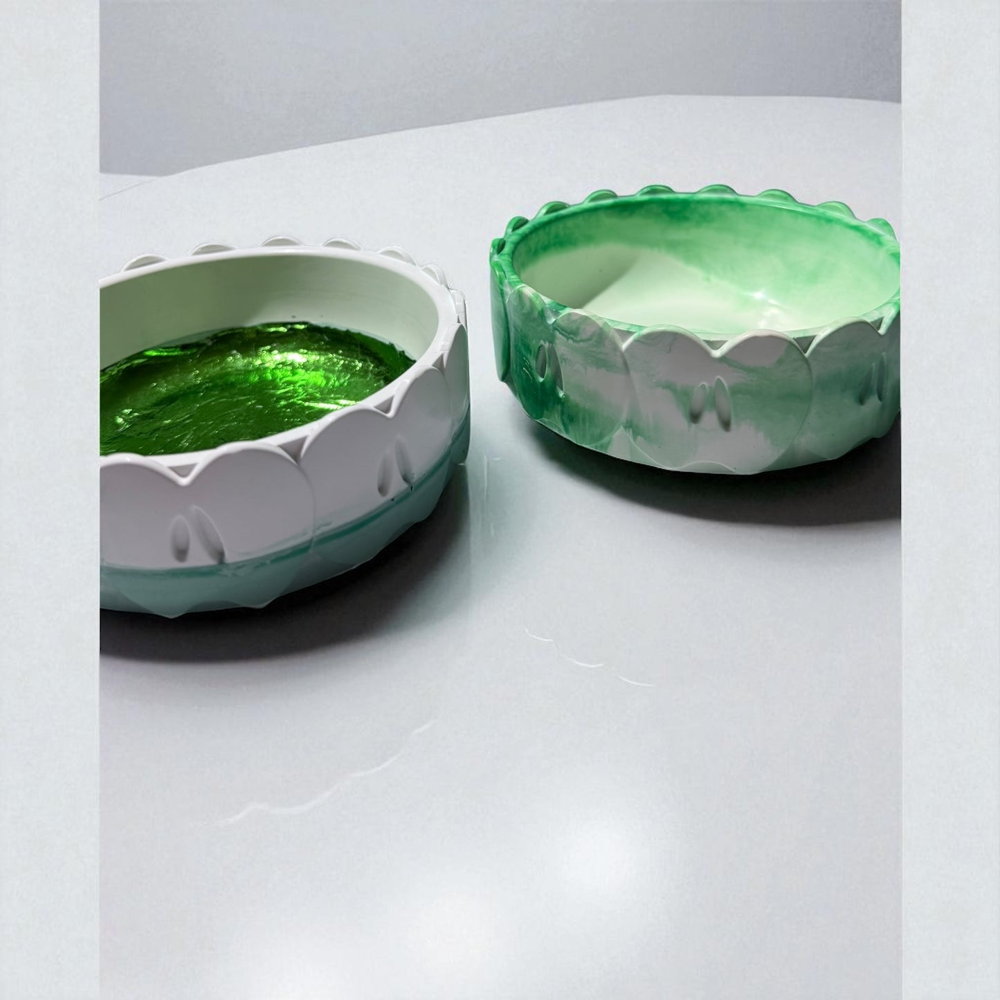 Apfeldekoschale- handgemacht- Handmade- Gießmasse - Dekoschale