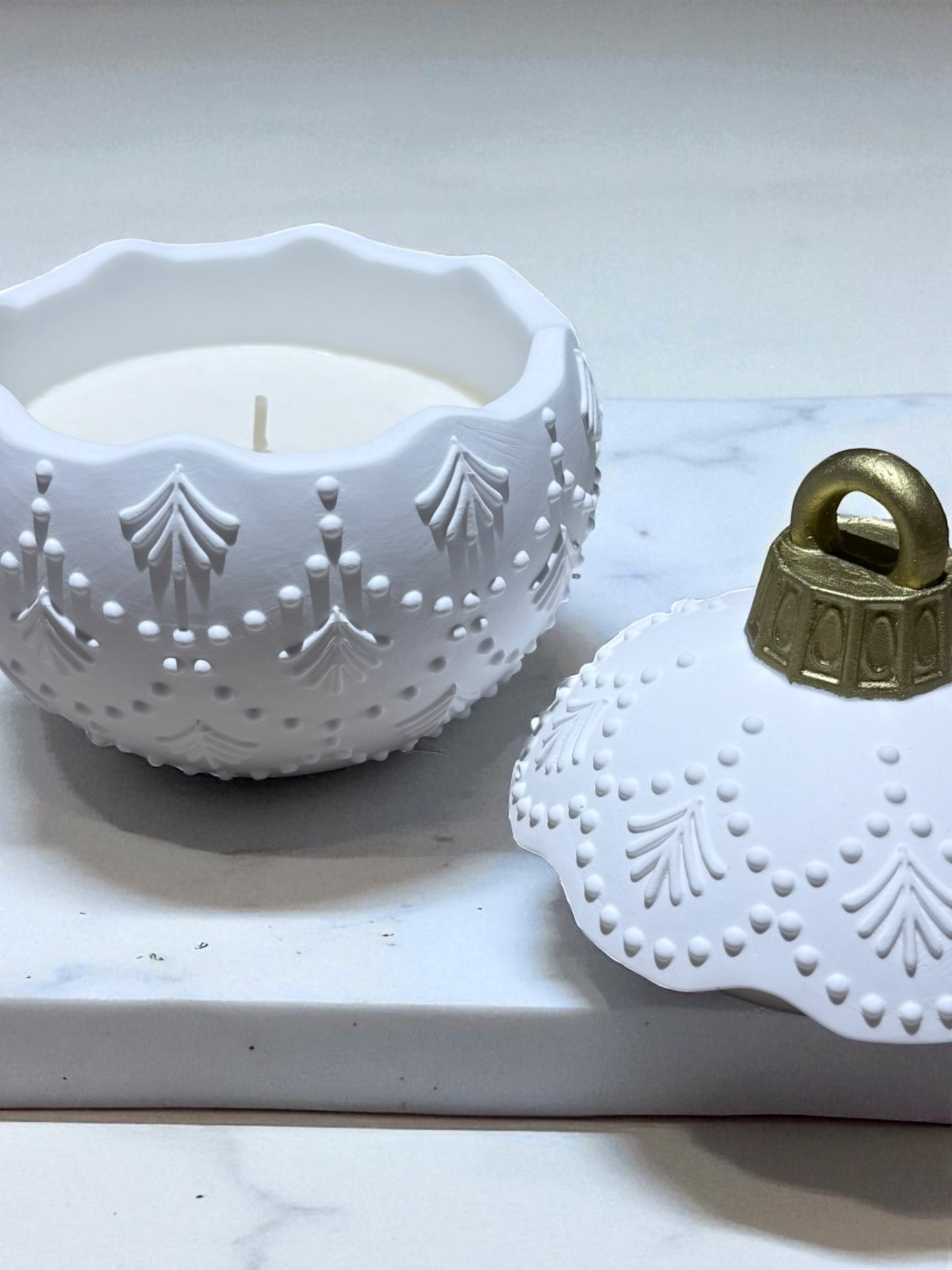 Weihnachtskugel handgegossen mit oder ohne Kerze