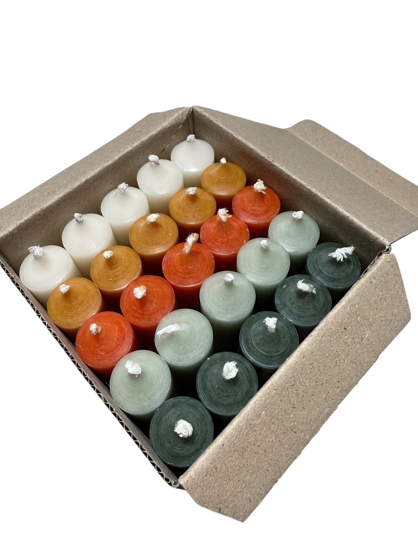 Sets der Stabkerzen 10 cm x 2,2 cm - Kerzenfarm Hahn – tropffrei & rußarm – kurze Deko-Kerzen – Handarbeit – verschiedene Farben