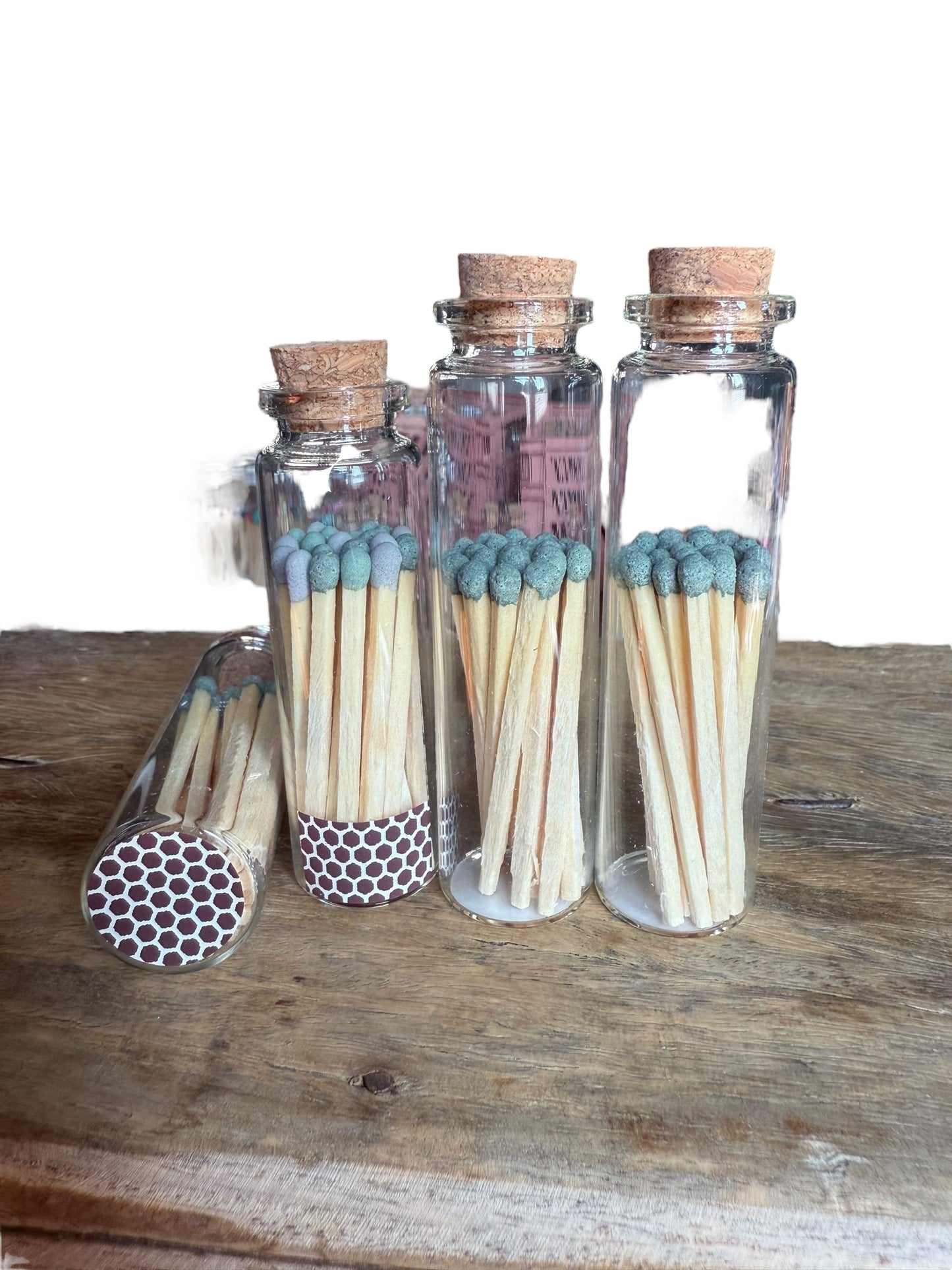 Bunte Streichhölzer im Glas | Hochzeitsgeschenk | Zündhölzer bunt