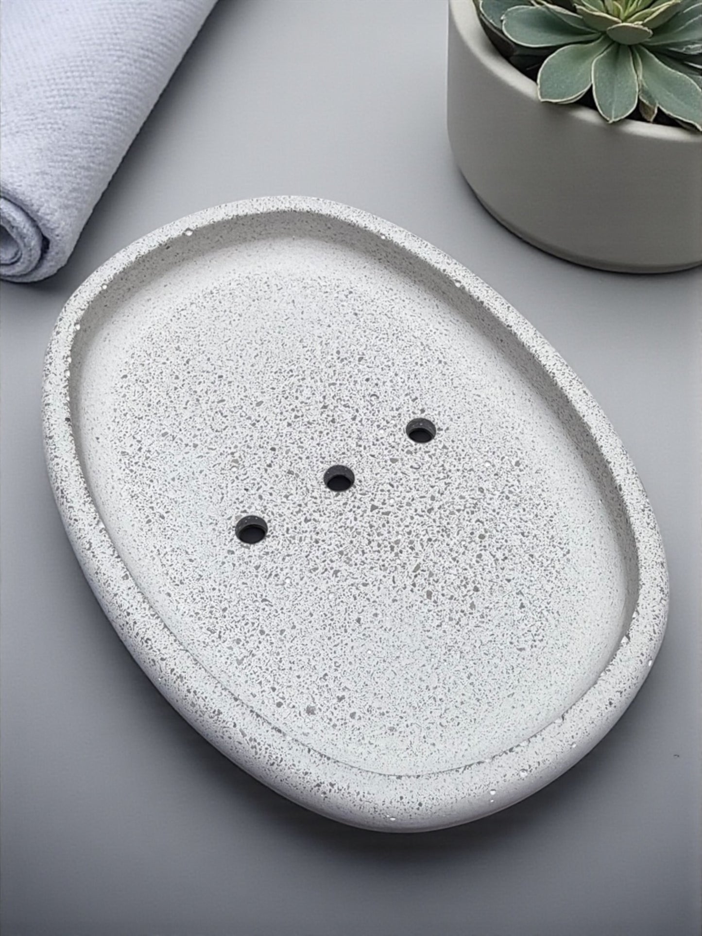 Handgemachte Seifenschale | Aus Gießmasse | Versiegelt | Badezimmer Deko | Geschenkidee | Handmade Soap Dish