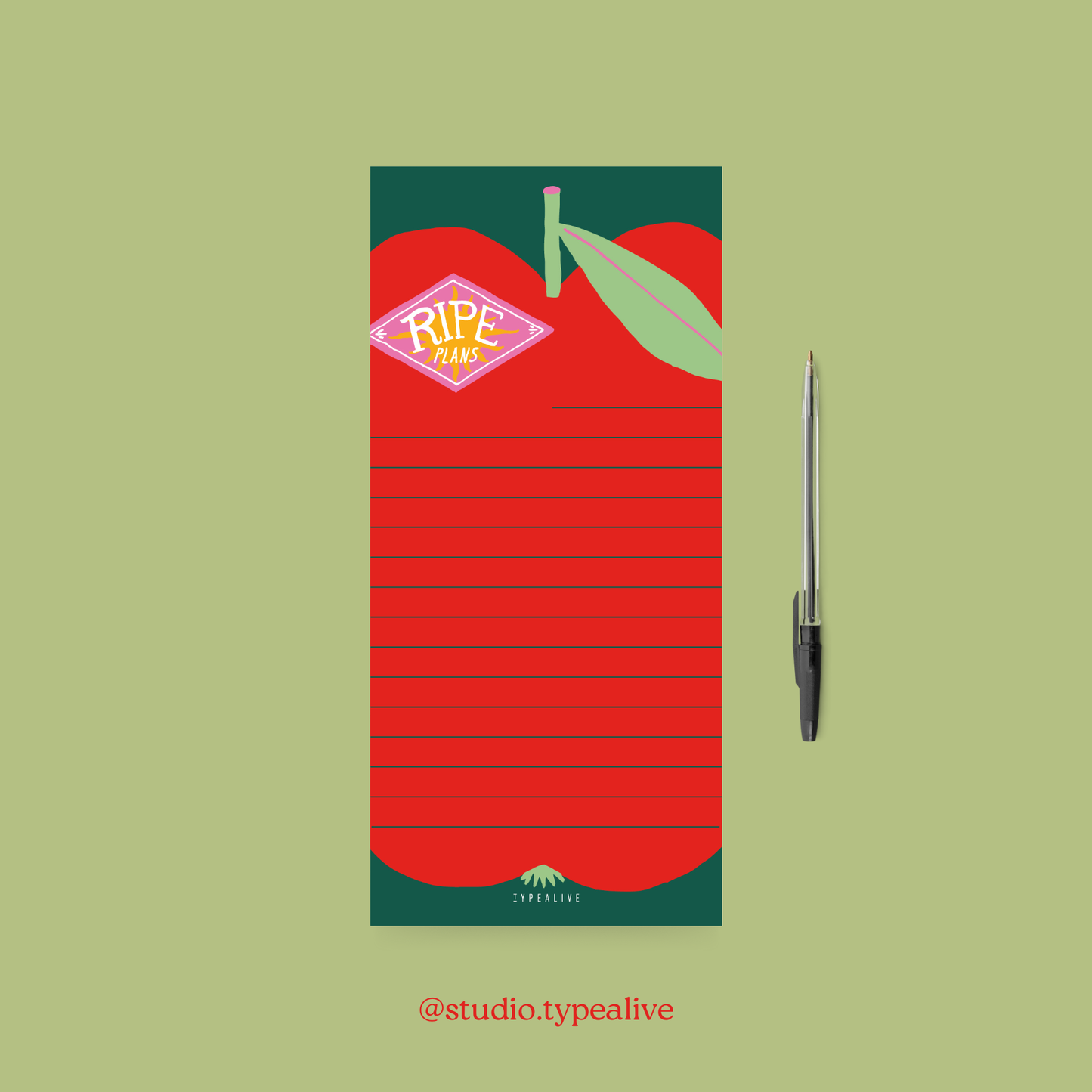 Notizblock "schmal" / Ripe Plans