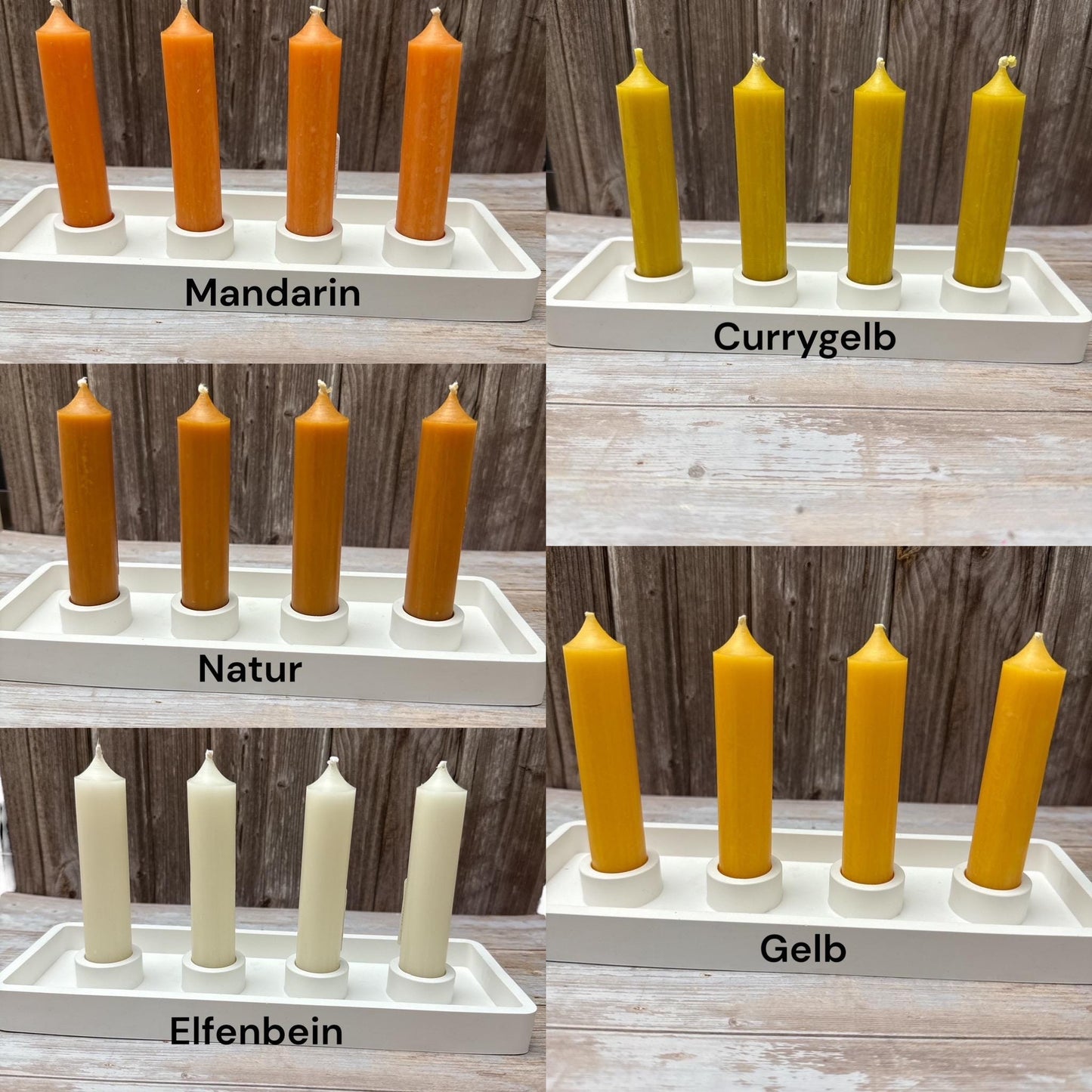 Sets der Stabkerzen 10 cm x 2,2 cm - Kerzenfarm Hahn – tropffrei & rußarm – kurze Deko-Kerzen – Handarbeit – verschiedene Farben