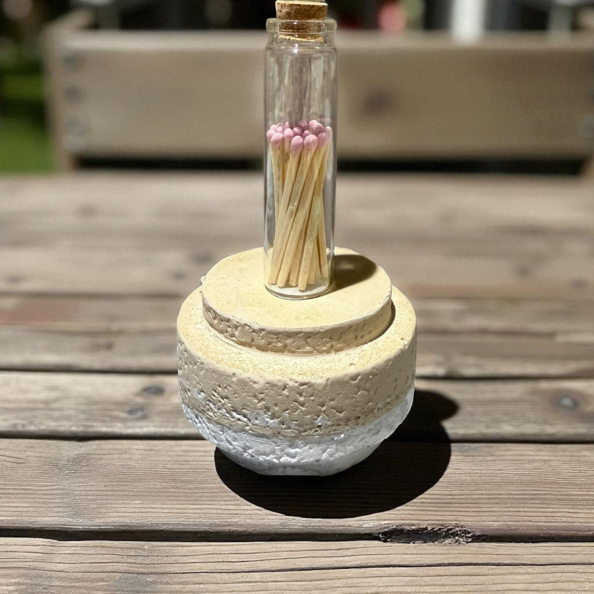 Bunte Streichhölzer im Glas | Hochzeitsgeschenk | Zündhölzer bunt
