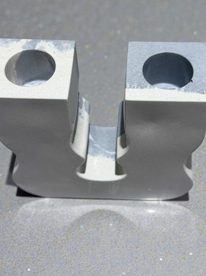 Doppelter Kerzenhalter | wellenförmiger Kerzenhalter | betondesign