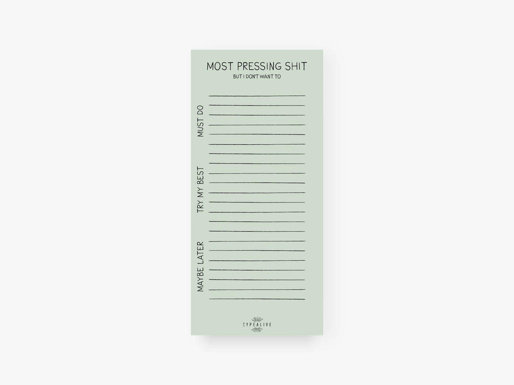 Notepad "slim" / Pressing Shit
