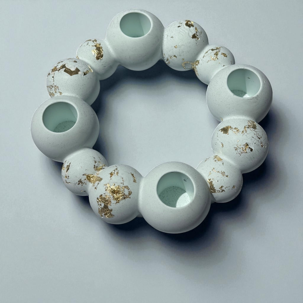 Chandelier Boules - Chandelier de l'Avent - Fait main