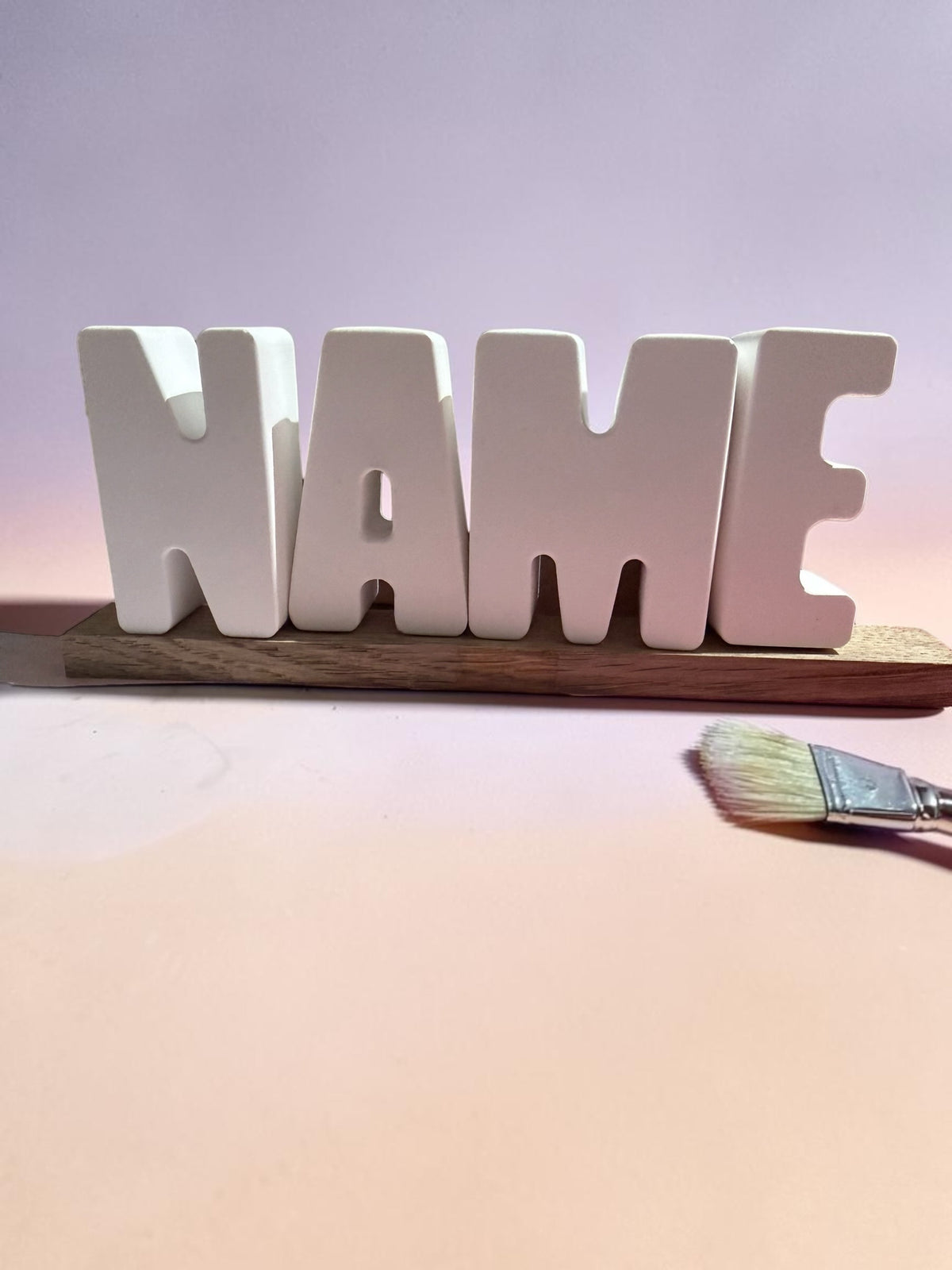 DIY Namensset zum Bemalen – Personalisierbare Buchstaben aus Gießmasse mit Acrylfarben & Pinsel