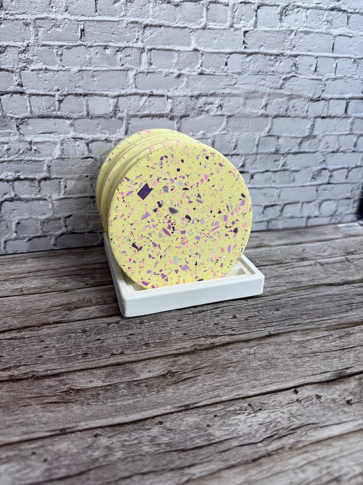 Terrazzo Untersetzer Set  , Gießmasse | Handmade Untersetzer | Terrazzo  Design