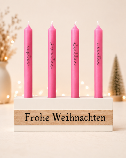 Mini Adventslicht – Kerzenhalter mit 4 Adventskerzen