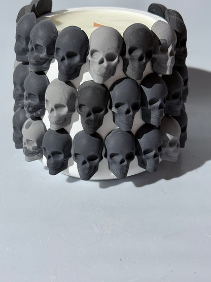 Halloween Kerze - Totenkopf- Kerze - Handmade - Gießmasse