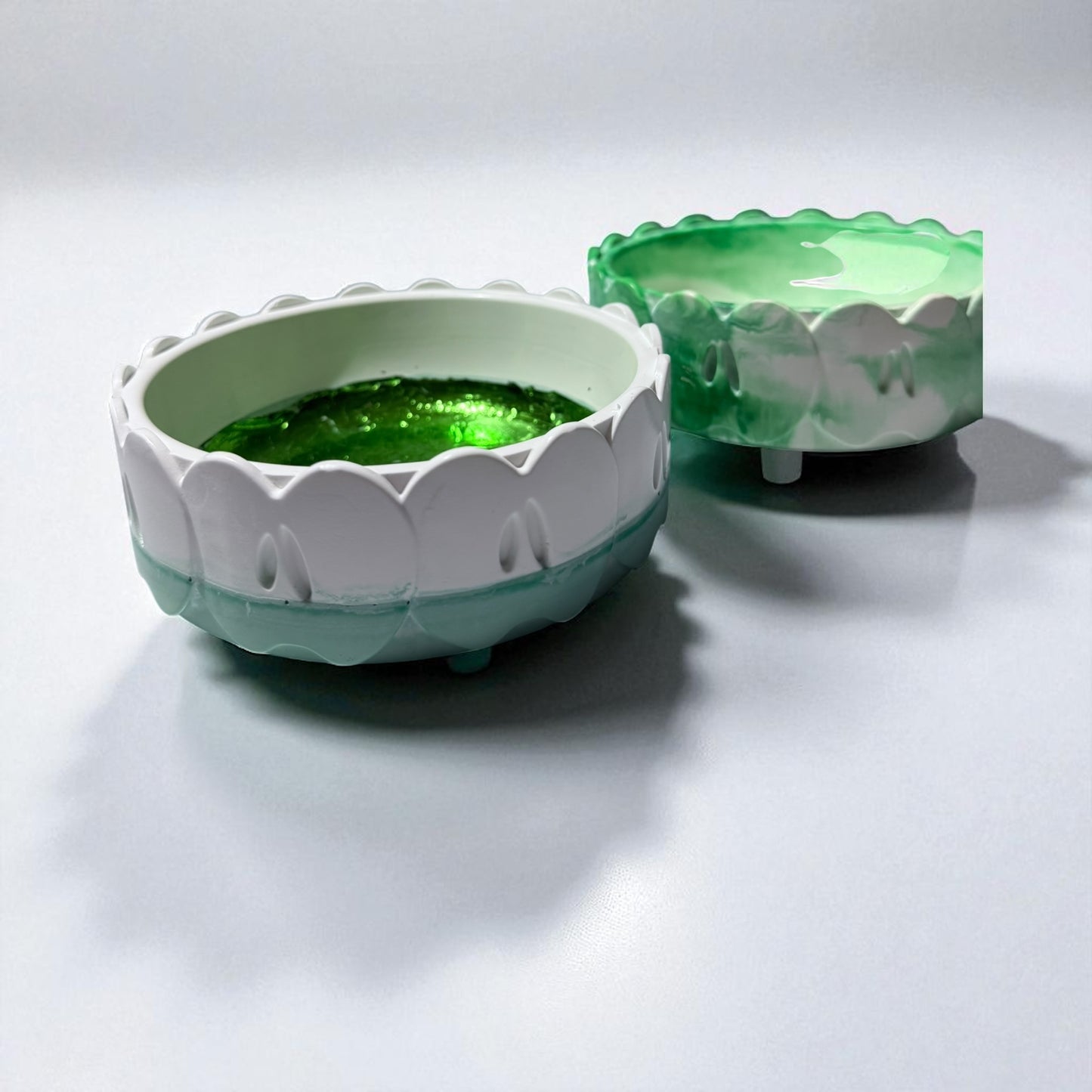 Apfeldekoschale- handgemacht- Handmade- Gießmasse - Dekoschale