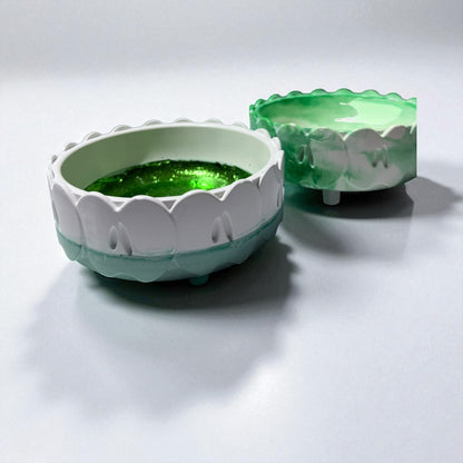 Apfeldekoschale- handgemacht- Handmade- Gießmasse - Dekoschale