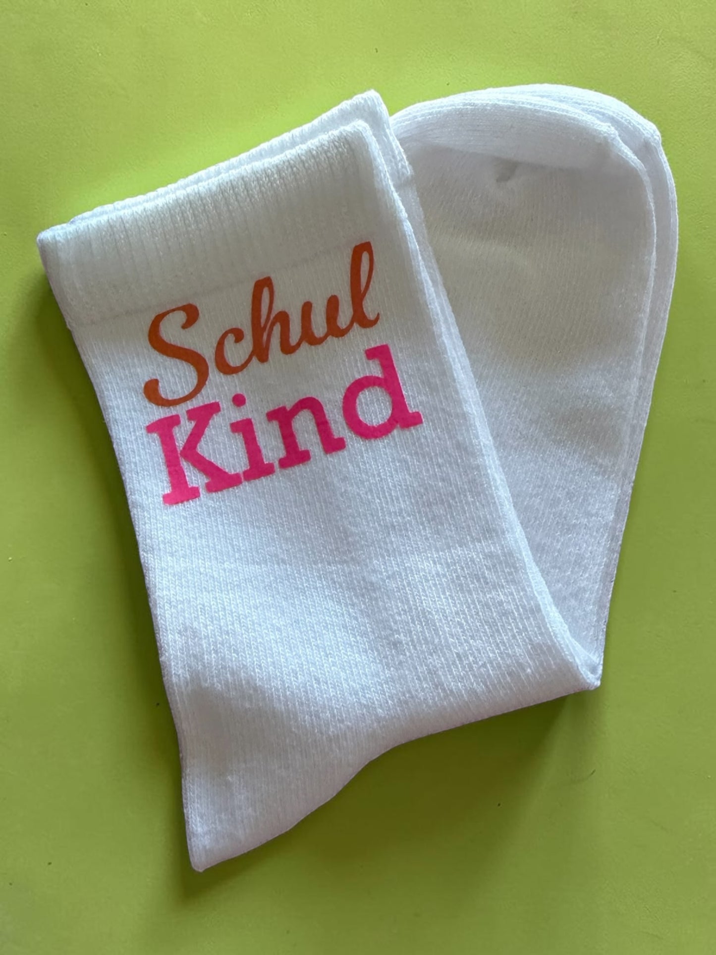 Personalisierte Schulkind-Socken aus Bio-Baumwolle – Größe 31/33