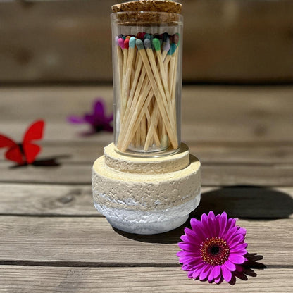 Bunte Streichhölzer im Glas | Hochzeitsgeschenk | Zündhölzer bunt