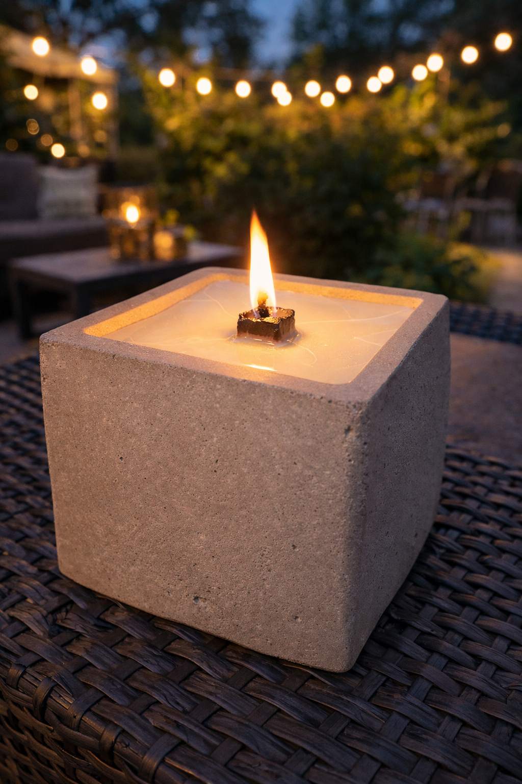 Beton Kerze , Wachsfresser