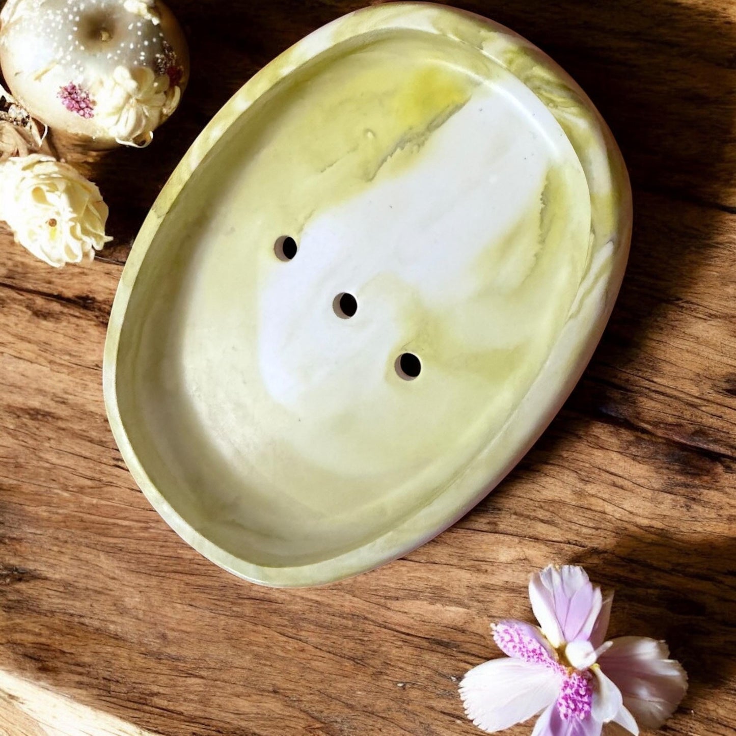 Handgemachte Seifenschale  | Aus Gießmasse | Versiegelt | Badezimmer Deko | Geschenkidee | Handmade Soap Dish