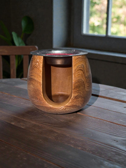 Duftlampe aus hochwertiger Gießmasse – Handgemachte Duftlampe – Minimalistische Deko – Meditationszubehör