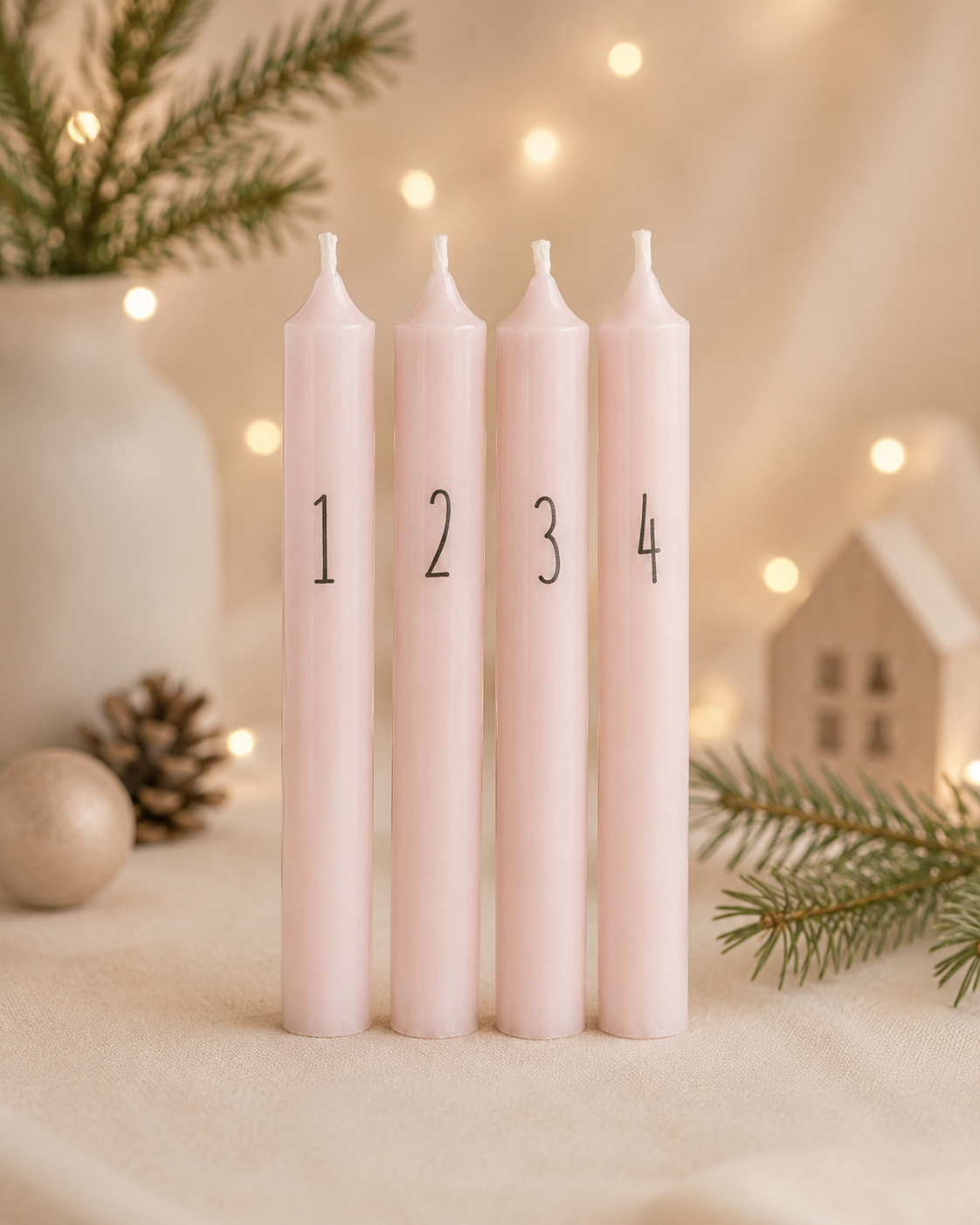 Mini Adventslicht – Kerzenhalter mit 4 Adventskerzen