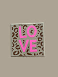 Spruch-Kachel –  „ Leo love  „