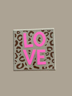 Spruch-Kachel –  „ Leo love  „