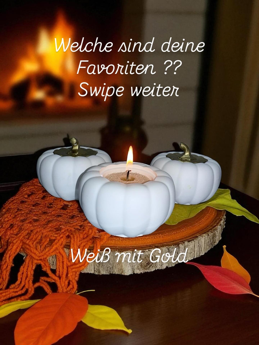 Kürbis Kerzenhalter, Pumpkin, Kürbis Deko, Kürbisse