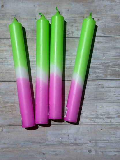 Dip Dye Stabkerzen 18 cm x 2,2 cm – Kerzenfarm Hahn – tropffrei & rußarm – kurze Deko-Kerzen – Handarbeit – verschiedene Farben