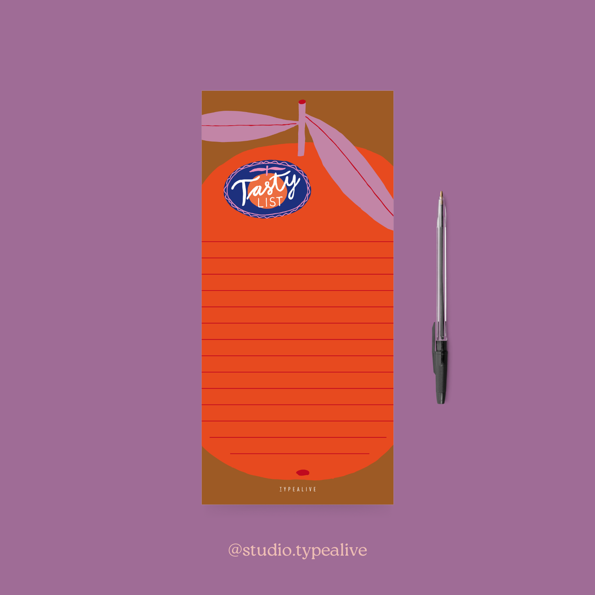 Notizblock "schmal" / Tasty List