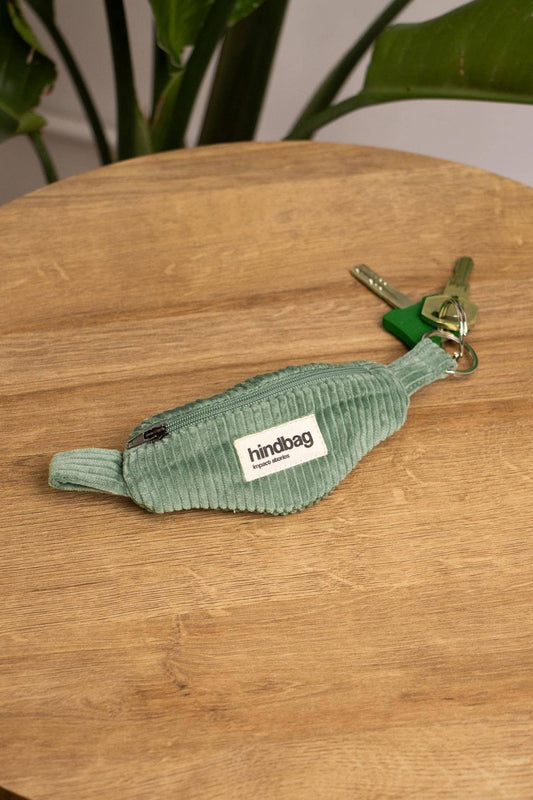 Bananen-Schlüsselanhänger Côme Samt Wassergrün