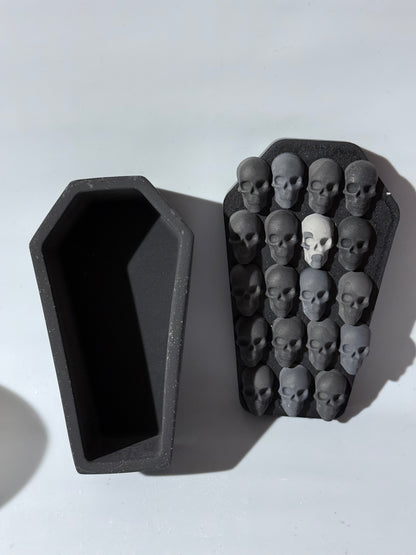 Halloween Kerze - Totenkopf- Kerze - Handmade - Gießmasse