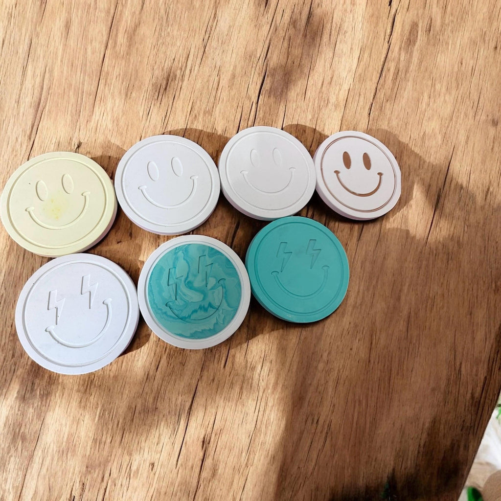 Gute Laune  Untersetzer , Gießmasse | Handmade Untersetzer | lachendes Gesicht