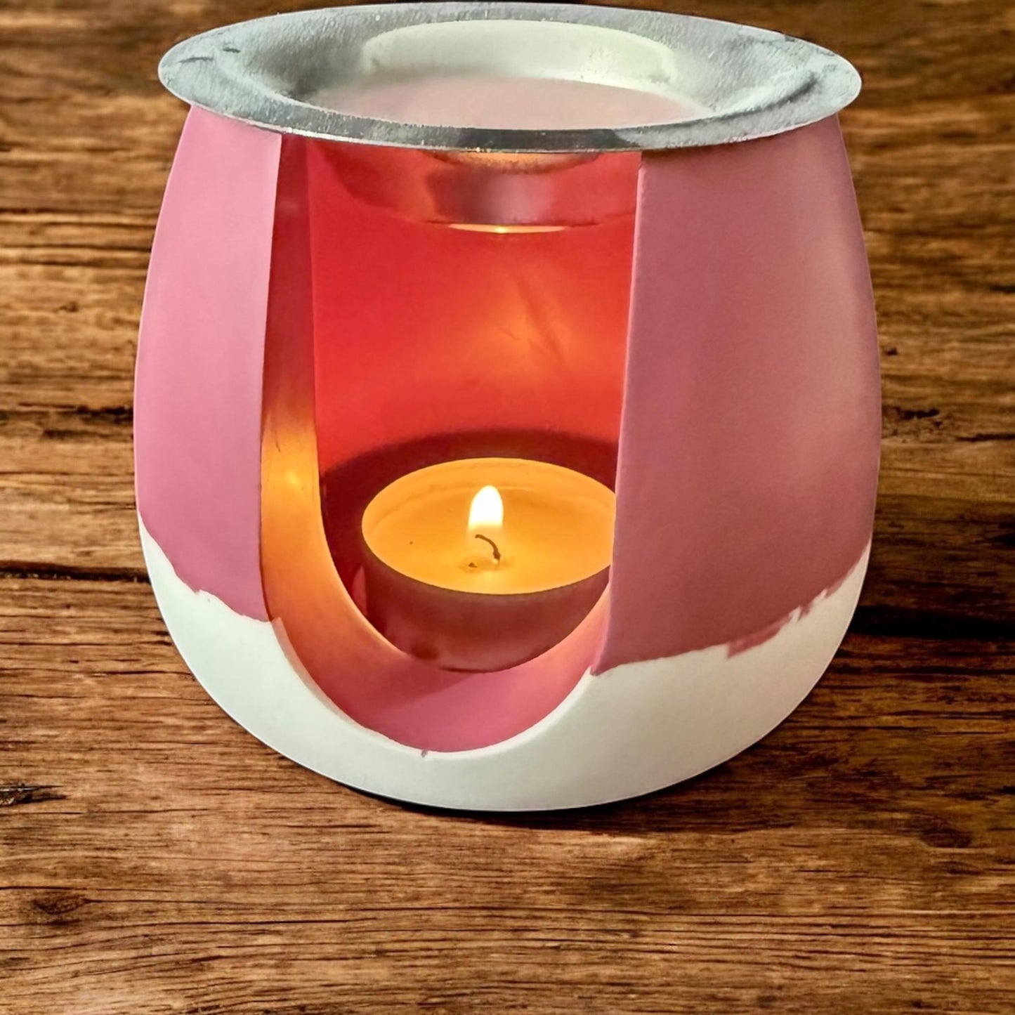 Duftlampe aus hochwertiger Gießmasse – Handgemachte Duftwaschslampe – Minimalistische Deko – Meditationszubehör