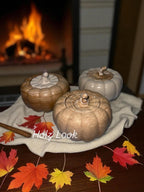 Kürbis Kerzenhalter, Pumpkin, Kürbis Deko, Kürbisse