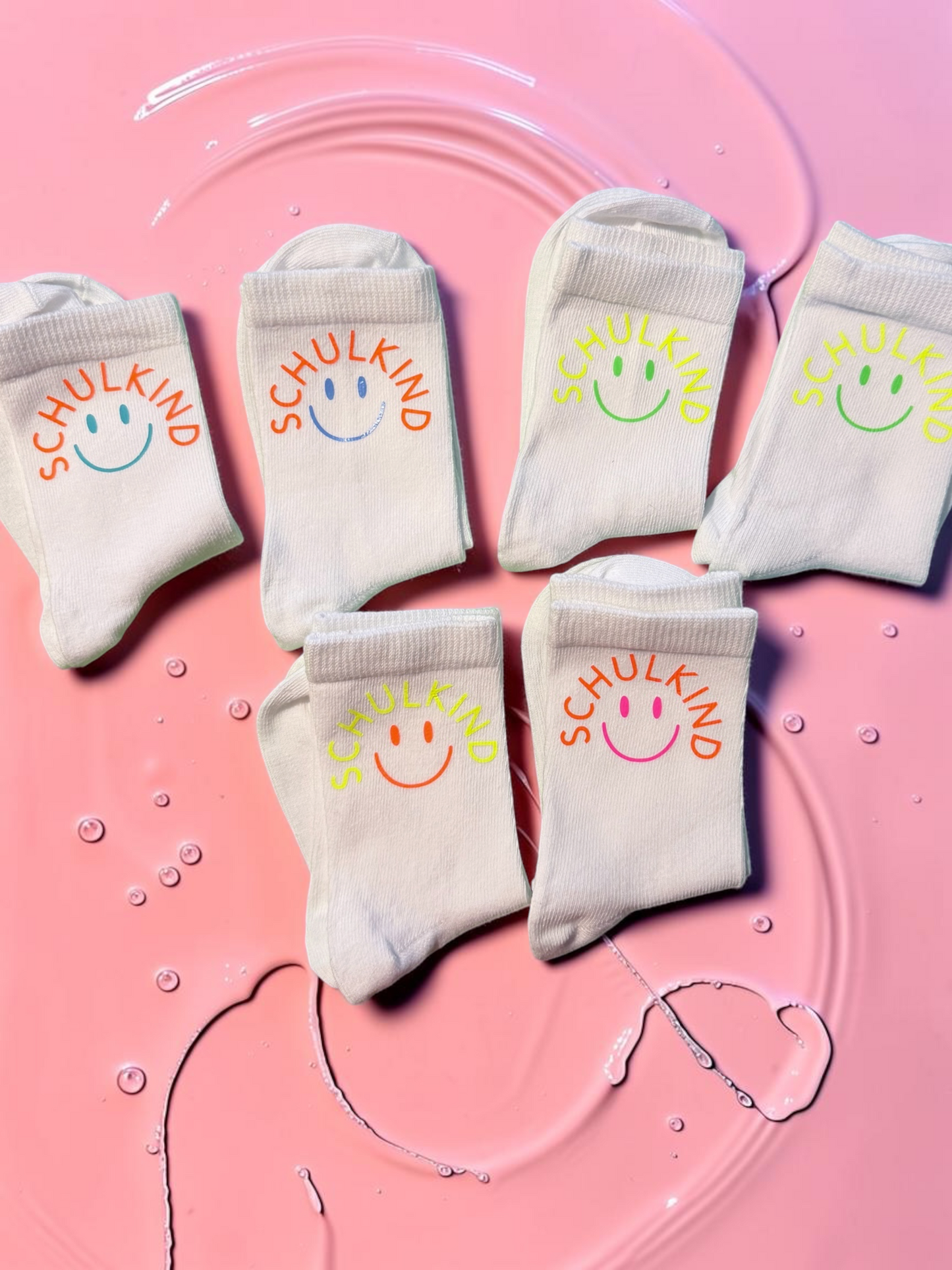 Personalisierte Schulkind-Socken aus Bio-Baumwolle – Größe 31/33 / 34/36